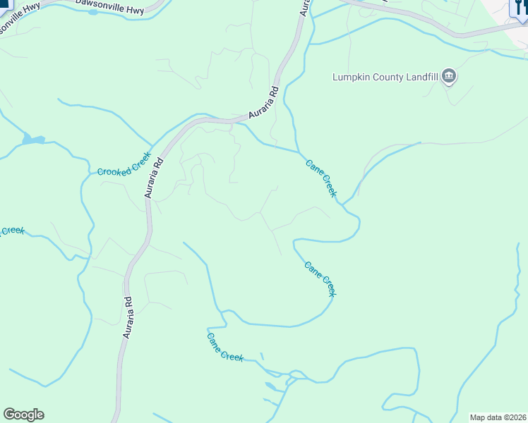 map of restaurants, bars, coffee shops, grocery stores, and more near Grub Stake Drive in Dahlonega