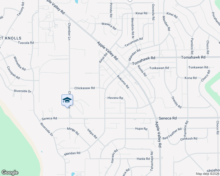 map of restaurants, bars, coffee shops, grocery stores, and more near 14705 Mandan Road in Apple Valley
