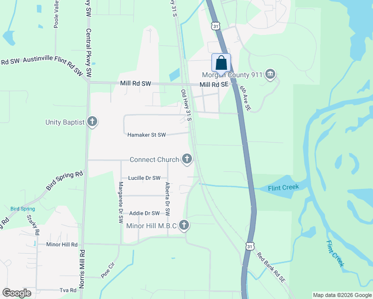 map of restaurants, bars, coffee shops, grocery stores, and more near 4 Oxmore Flint Road Southwest in Decatur