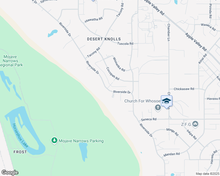 map of restaurants, bars, coffee shops, grocery stores, and more near 14695 Riverside Drive in Apple Valley