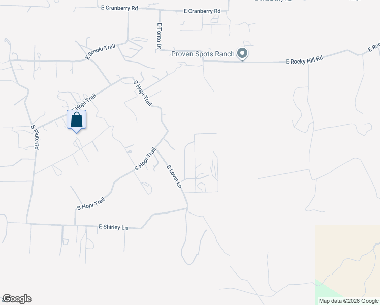 map of restaurants, bars, coffee shops, grocery stores, and more near 1825 South Lovin Lane in Dewey-Humboldt