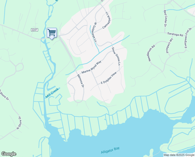 map of restaurants, bars, coffee shops, grocery stores, and more near 217 Royal Tern Drive in Sneads Ferry