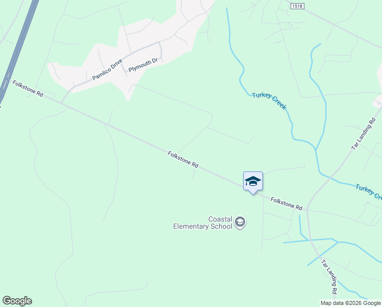 map of restaurants, bars, coffee shops, grocery stores, and more near 301 Folkstone Road in Holly Ridge