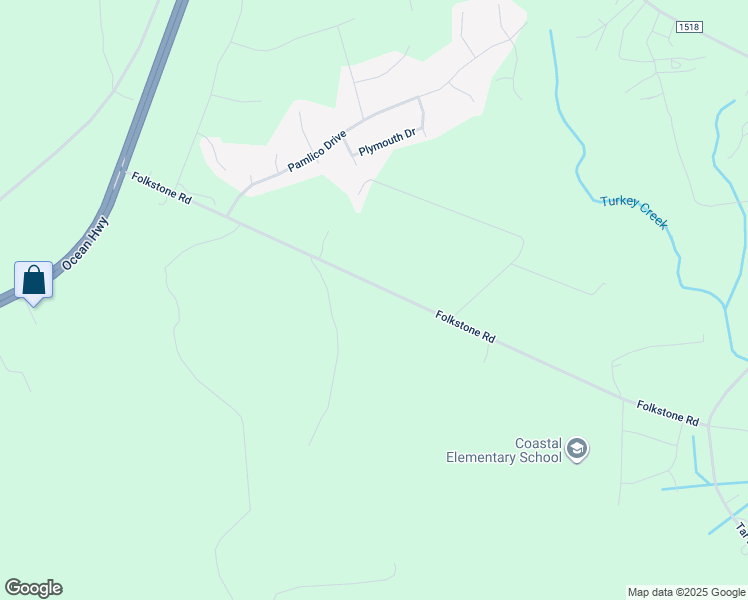 map of restaurants, bars, coffee shops, grocery stores, and more near 244 Folkstone Road in Holly Ridge