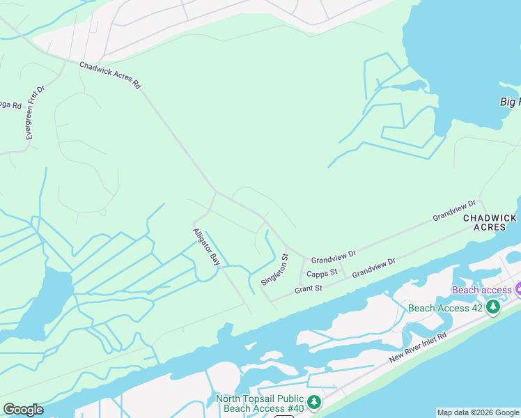 map of restaurants, bars, coffee shops, grocery stores, and more near 401-417 Chadwick Acres Road in Sneads Ferry