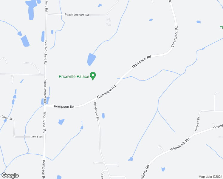 map of restaurants, bars, coffee shops, grocery stores, and more near 872 Thompson Road in Decatur