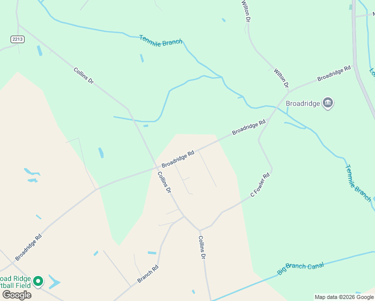 map of restaurants, bars, coffee shops, grocery stores, and more near 2099 North Broadridge Road in Lumberton