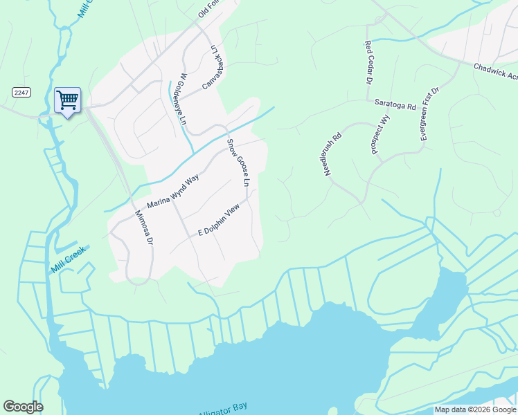 map of restaurants, bars, coffee shops, grocery stores, and more near 147 Snow Goose Lane in North Topsail Beach