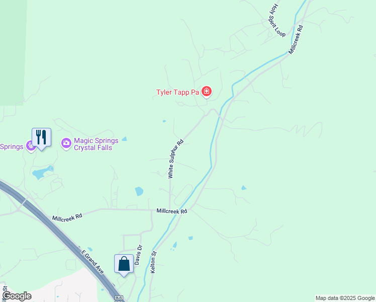 map of restaurants, bars, coffee shops, grocery stores, and more near 118 Skillern Lane in Hot Springs