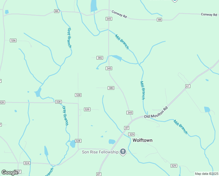 map of restaurants, bars, coffee shops, grocery stores, and more near 2 County Road 380 in Decatur