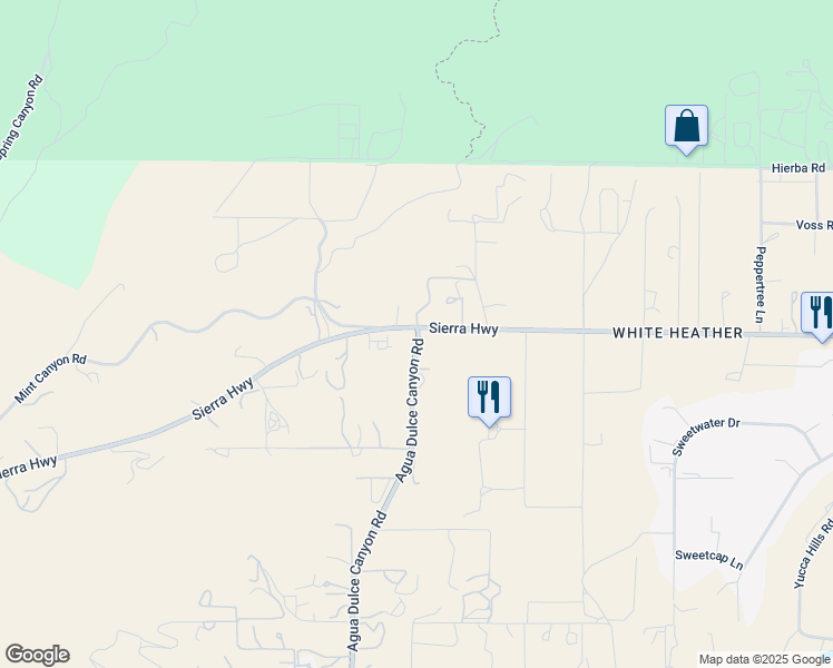 map of restaurants, bars, coffee shops, grocery stores, and more near 26 Sierra Highway in Palmdale