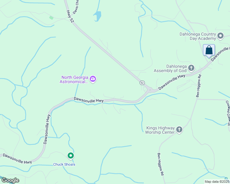 map of restaurants, bars, coffee shops, grocery stores, and more near 2842 Dawsonville Highway in Dahlonega