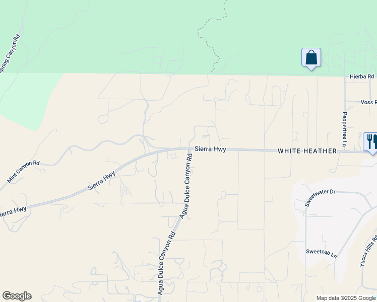 map of restaurants, bars, coffee shops, grocery stores, and more near 26 Sierra Highway in Palmdale