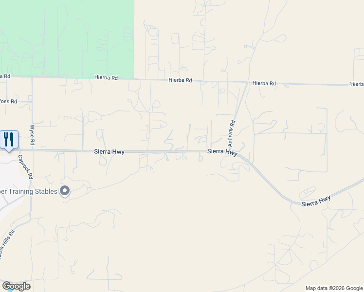 map of restaurants, bars, coffee shops, grocery stores, and more near 8709 Sierra Highway in Santa Clarita