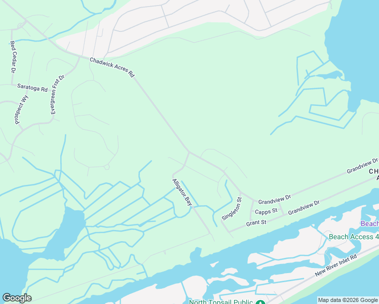map of restaurants, bars, coffee shops, grocery stores, and more near 401 Chadwick Acres Road in Sneads Ferry