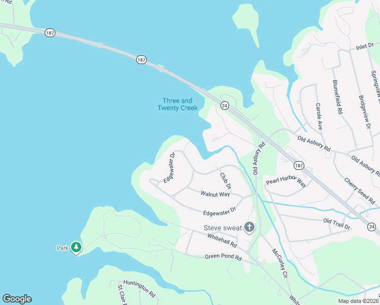 map of restaurants, bars, coffee shops, grocery stores, and more near 325 Edgewater Drive in Anderson