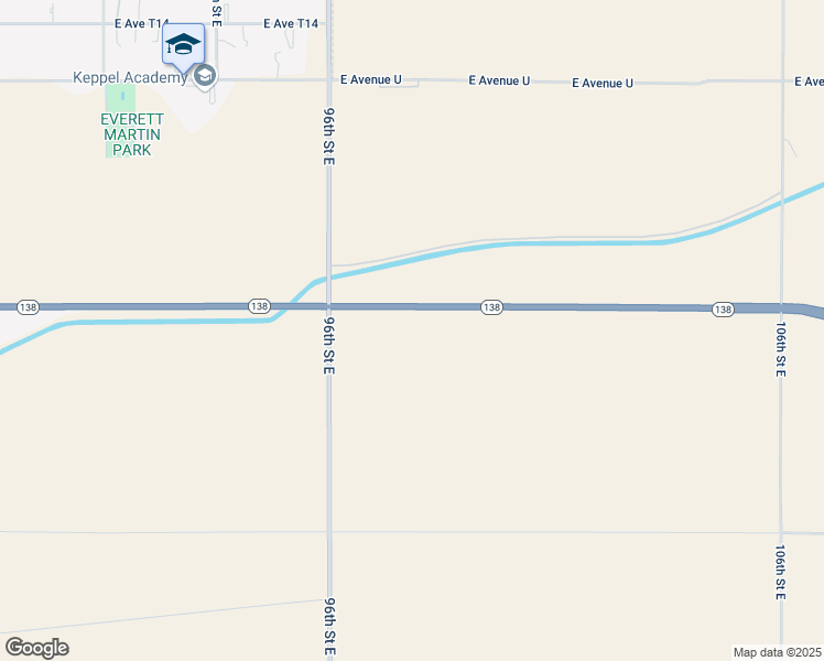 map of restaurants, bars, coffee shops, grocery stores, and more near 96th Street East in Los Angeles County