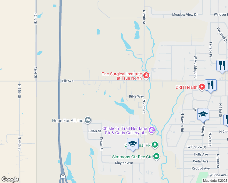 map of restaurants, bars, coffee shops, grocery stores, and more near 3106 Elk Avenue in Duncan