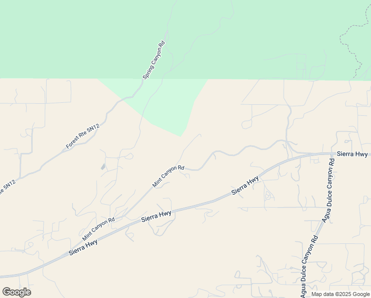 map of restaurants, bars, coffee shops, grocery stores, and more near Koontz Road in Agua Dulce