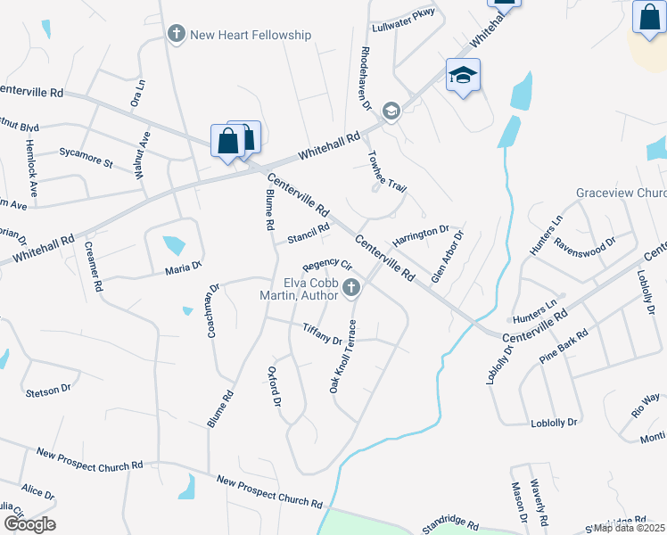 map of restaurants, bars, coffee shops, grocery stores, and more near 701 Regency Circle in Anderson