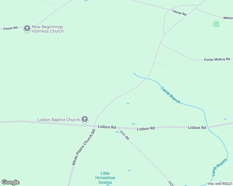 map of restaurants, bars, coffee shops, grocery stores, and more near 2126 White Plains Church Road in Clarkton