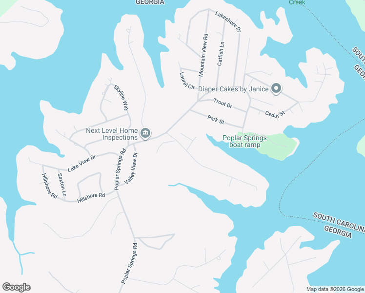 map of restaurants, bars, coffee shops, grocery stores, and more near 309 Riverbend Road in Lavonia