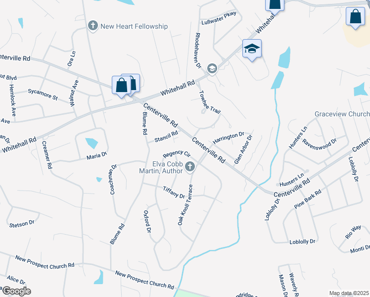 map of restaurants, bars, coffee shops, grocery stores, and more near 701 Regency Circle in Anderson
