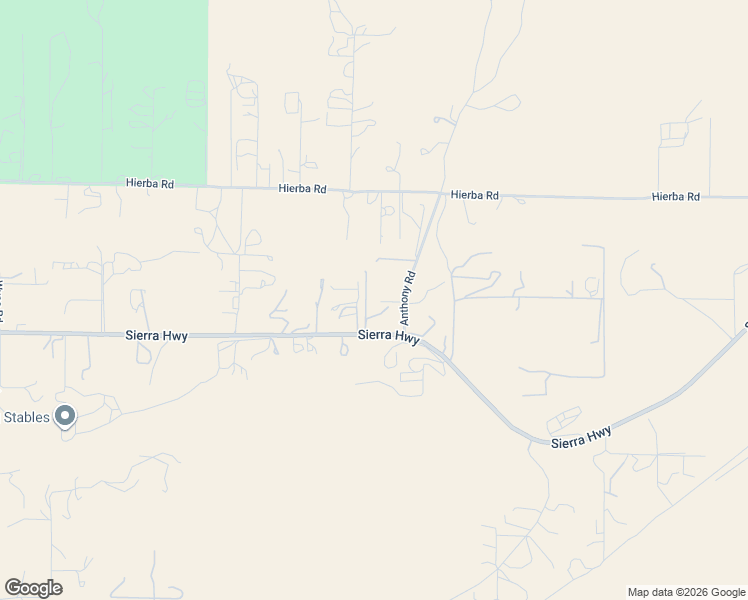 map of restaurants, bars, coffee shops, grocery stores, and more near 35339 Anthony Road in Agua Dulce