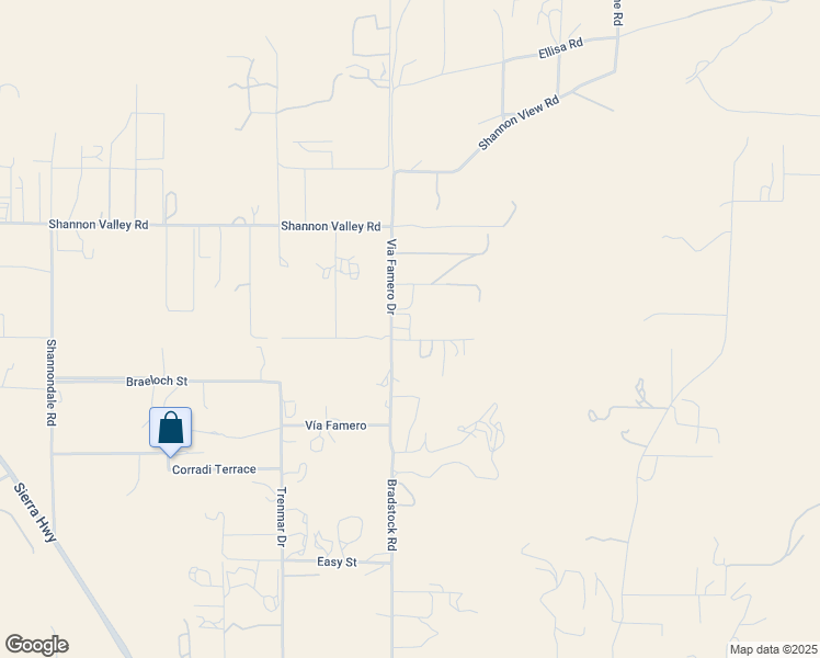 map of restaurants, bars, coffee shops, grocery stores, and more near Via Famero Drive in Acton