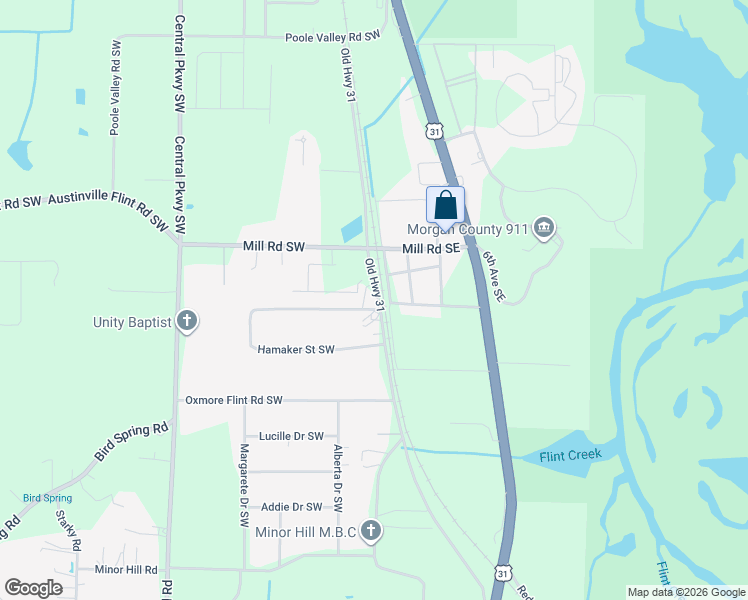 map of restaurants, bars, coffee shops, grocery stores, and more near 4407 Old Highway 31 in Decatur