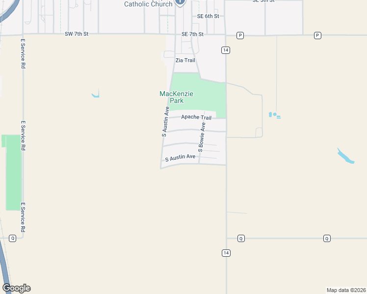 map of restaurants, bars, coffee shops, grocery stores, and more near 207 Dakota Trail in Tulia