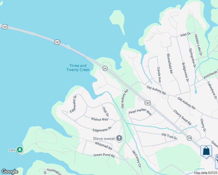 map of restaurants, bars, coffee shops, grocery stores, and more near 133 Windjammer Way in Anderson