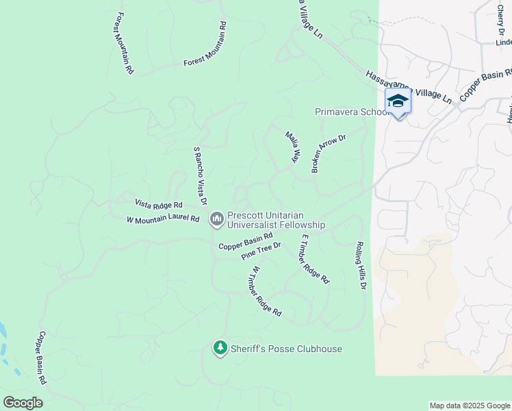 map of restaurants, bars, coffee shops, grocery stores, and more near 2032 View Point Road in Prescott