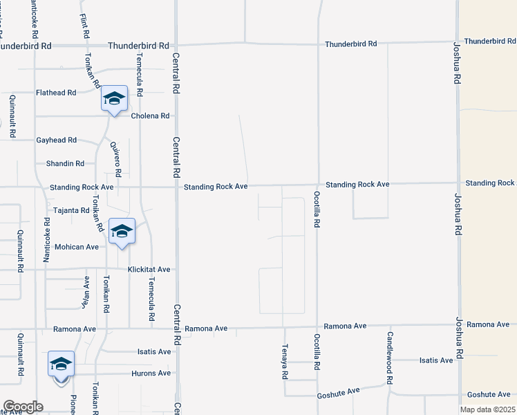 map of restaurants, bars, coffee shops, grocery stores, and more near Desert Lily Court in Apple Valley
