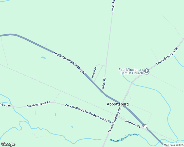 map of restaurants, bars, coffee shops, grocery stores, and more near Harold Drive in Bladen County