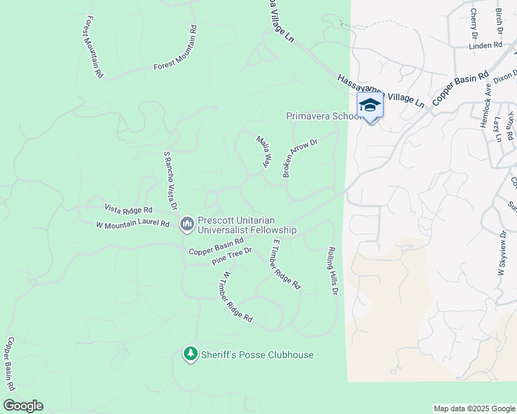 map of restaurants, bars, coffee shops, grocery stores, and more near 1801 Christina Way in Prescott