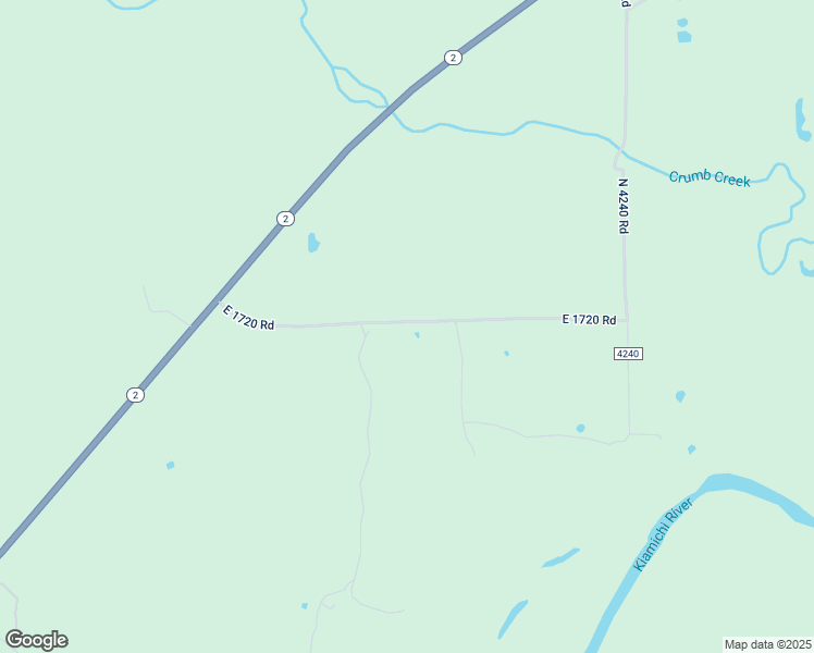 map of restaurants, bars, coffee shops, grocery stores, and more near 423500 East 1720 Road in Clayton