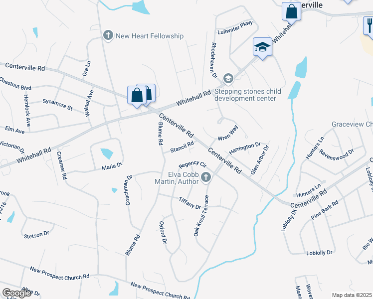 map of restaurants, bars, coffee shops, grocery stores, and more near 110 Stancil Road in Anderson