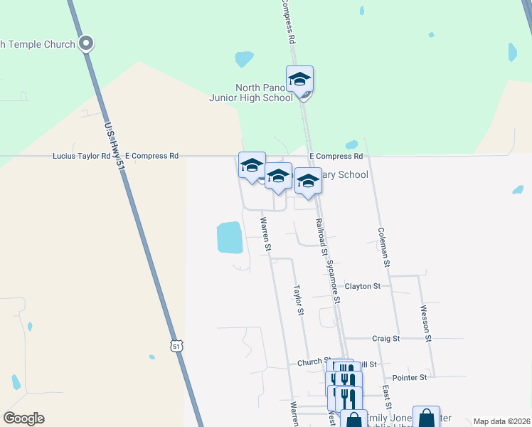 map of restaurants, bars, coffee shops, grocery stores, and more near 202 Lewers Drive in Como