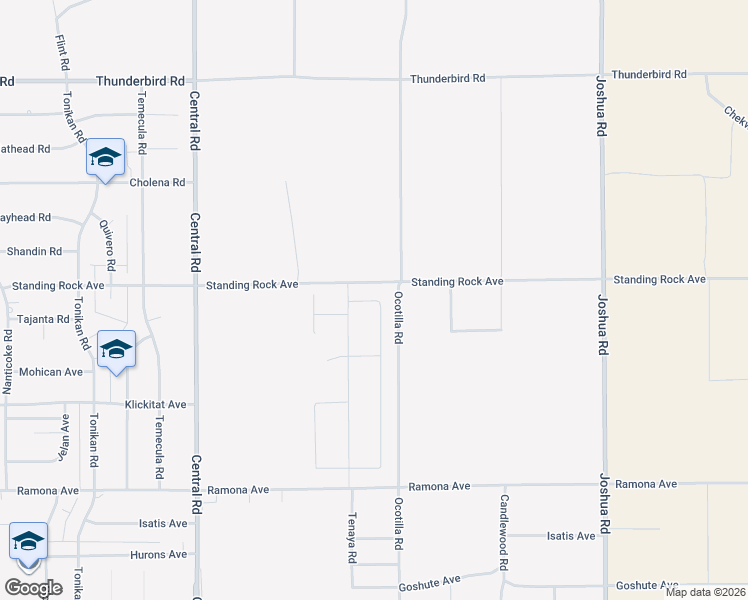 map of restaurants, bars, coffee shops, grocery stores, and more near 22848 Saddleback Avenue in Apple Valley