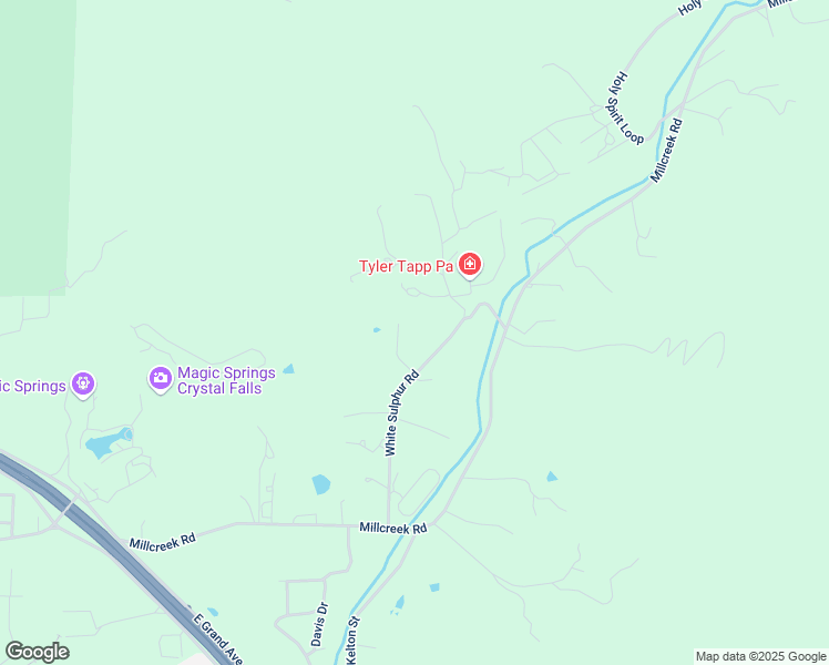 map of restaurants, bars, coffee shops, grocery stores, and more near 305 White Sulphur Road in Hot Springs