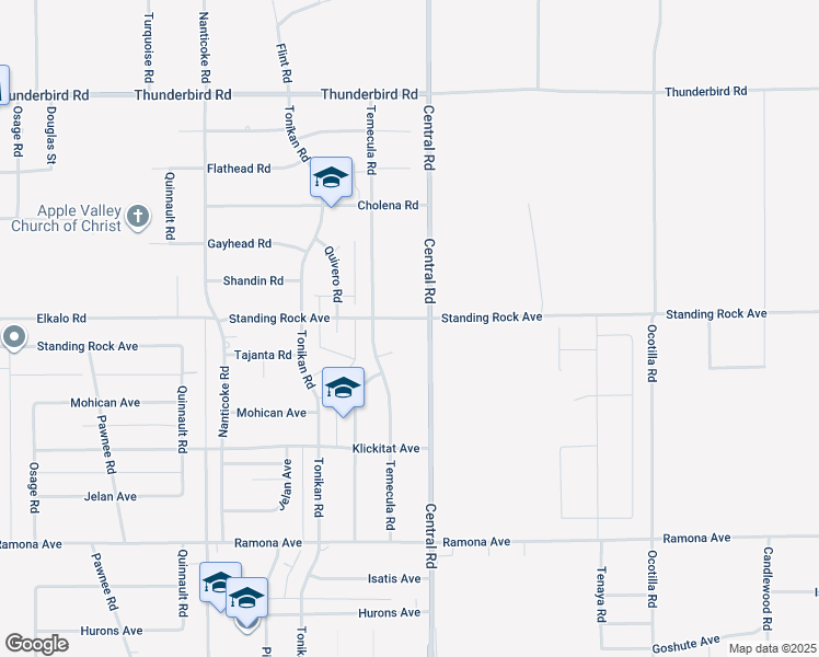 map of restaurants, bars, coffee shops, grocery stores, and more near 22465 Standing Rock Avenue in Apple Valley