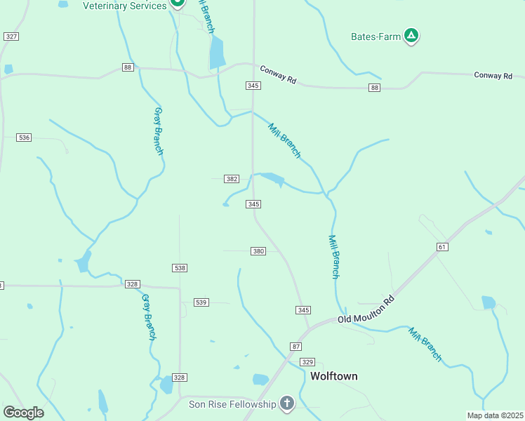 map of restaurants, bars, coffee shops, grocery stores, and more near 1865 County Road 345 in Decatur