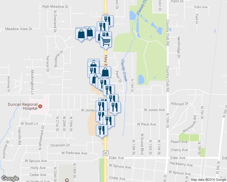 map of restaurants, bars, coffee shops, grocery stores, and more near 1566 Highway 7 in Duncan