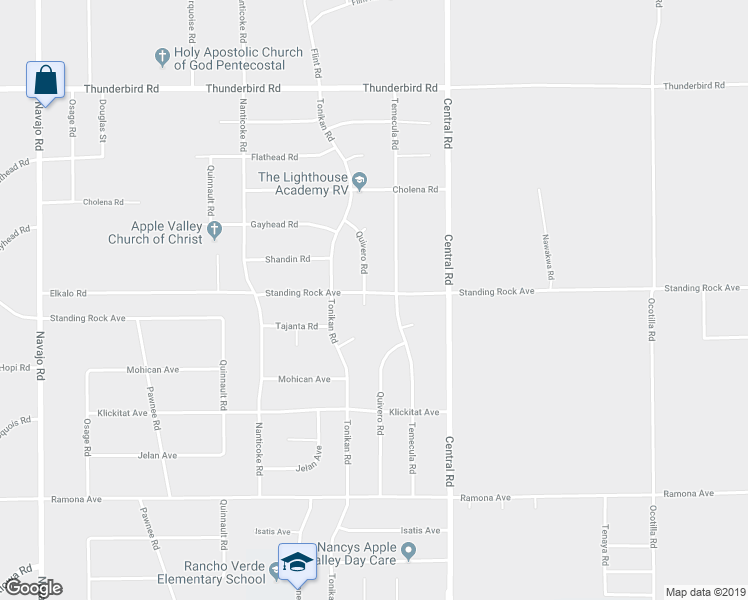 map of restaurants, bars, coffee shops, grocery stores, and more near 22355 Standing Rock Avenue in Apple Valley