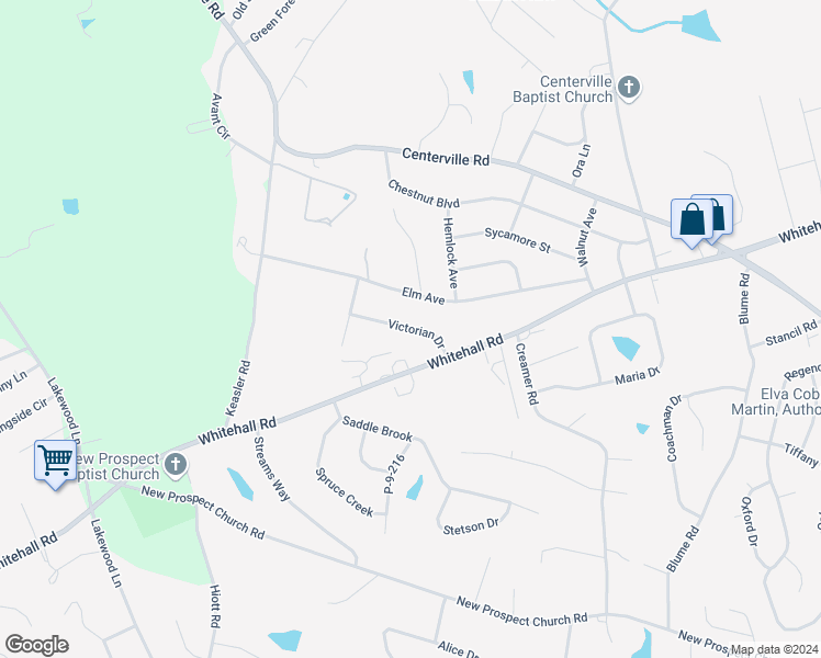 map of restaurants, bars, coffee shops, grocery stores, and more near 125 Victorian Drive in Anderson