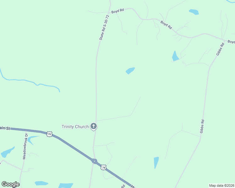 map of restaurants, bars, coffee shops, grocery stores, and more near 506 Trinity Church Road in Laurens