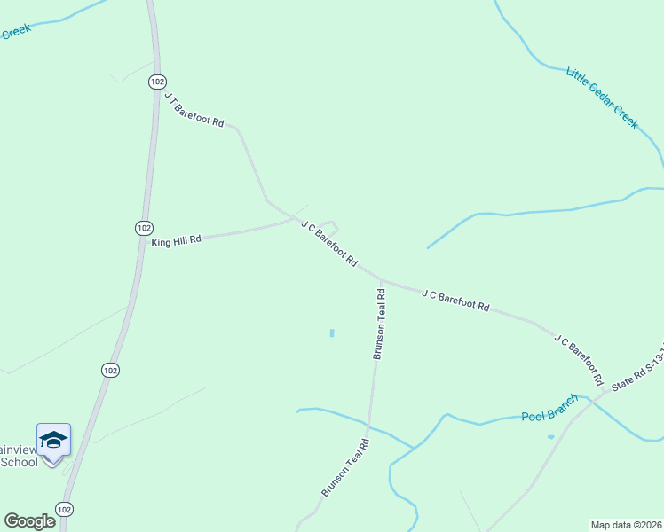 map of restaurants, bars, coffee shops, grocery stores, and more near 685 J C Barefoot Road in Patrick