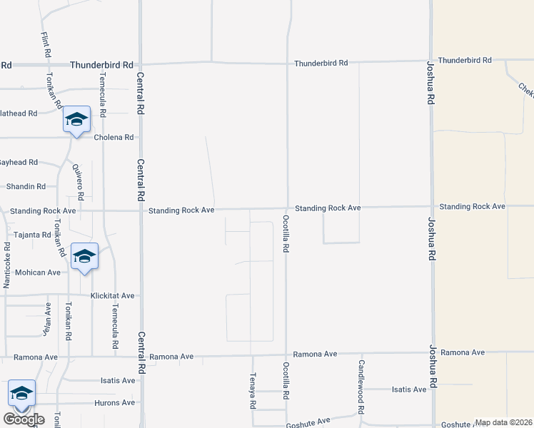 map of restaurants, bars, coffee shops, grocery stores, and more near 22848 Saddleback Avenue in Apple Valley