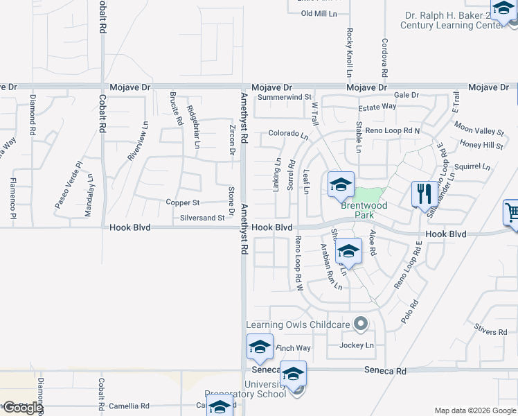map of restaurants, bars, coffee shops, grocery stores, and more near 13737 Andean Court in Victorville